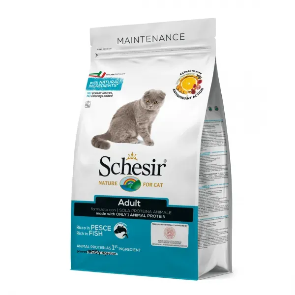 Hrana uscata pisici, Schesir Cat Maintenance Fish, 10 kg