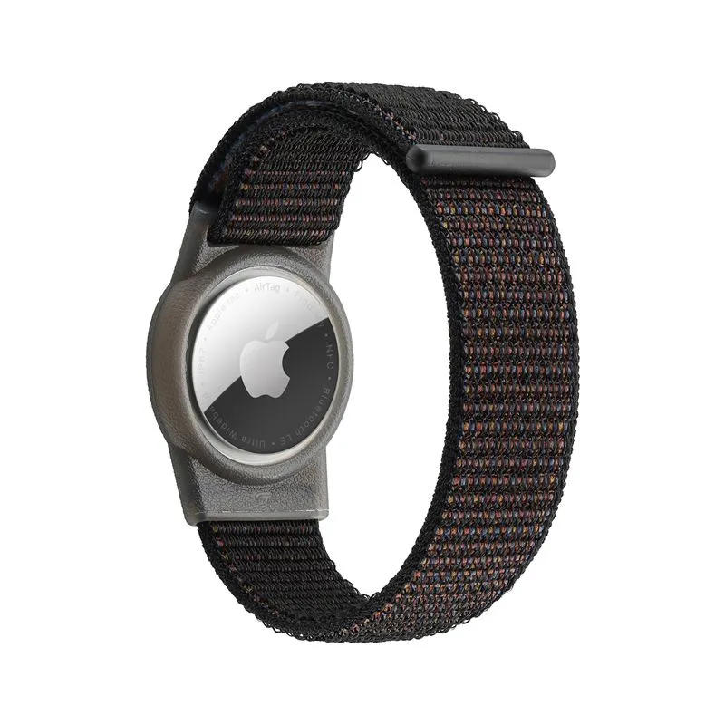 Husa si curea pentru copii Mobile Origin AirTag Strap compatibila cu Apple AirTag, Negru