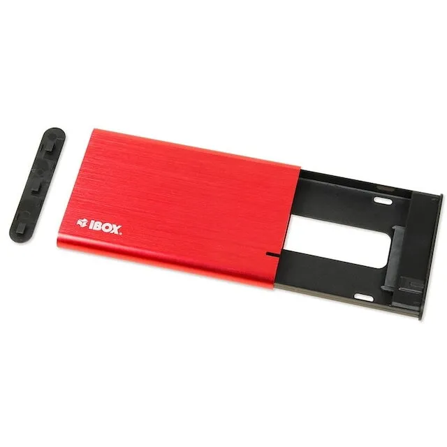 IBOX Carcasa HDD/SSD externa iBox, Rosu/negru