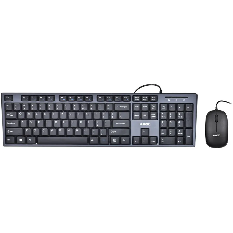 IBOX Kit Tastatura si Mouse iBox IKMS606, cu cablu, EN, Negru