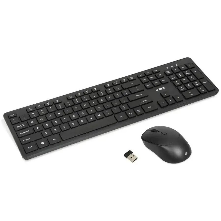 IBOX Set tastatura si mouse wireless iBOX IKM5010W, standard, 104 taste, Negru