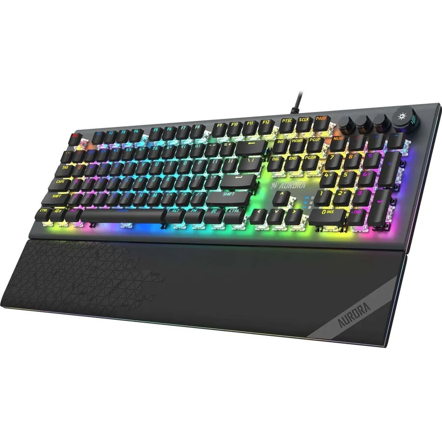 IBOX Tastatura cu fir, iBOX, Aurora K-5 RGB, Negru