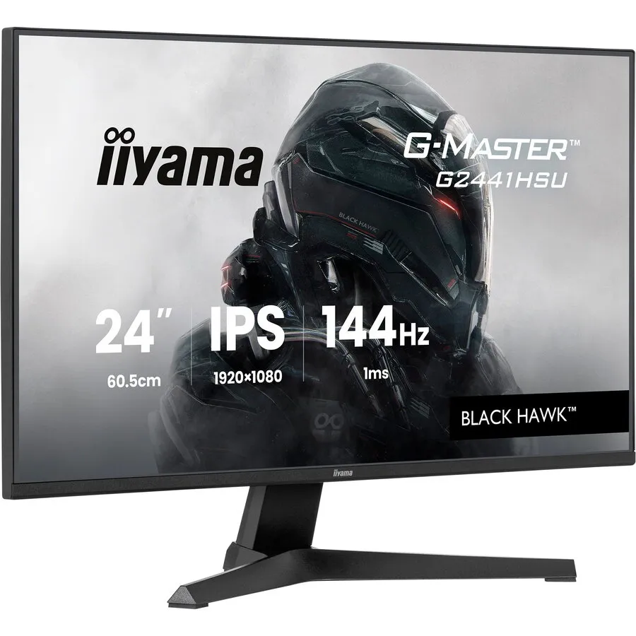 IIYAMA Monitor de gaming Iiyama G-Master G2441HSU-B1, 23.8, (60,5 cm), 23,8 inch,  FullHD, IPS, HDMI, DP, FreeSync, hub USB, panou 144H, 1 ms, Negru
