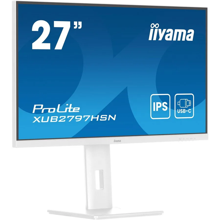 IIYAMA Monitor IPS LED Iiyama ProLite XUB2797HSN-W2, 27 inch, FullHD,  HDMI, DisplayPort, Boxe, Pivot, 100 Hz, 1 ms, Alb