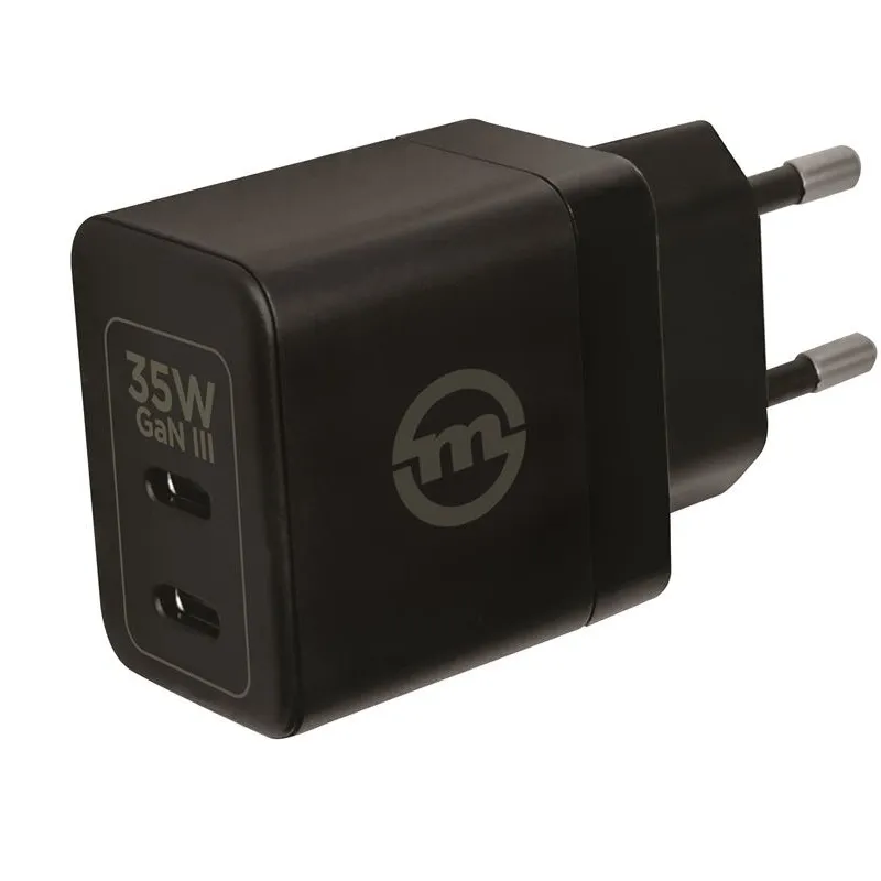 Incarcator retea Mobile Origin GaN 3, 2x USB-C, 35W, Negru