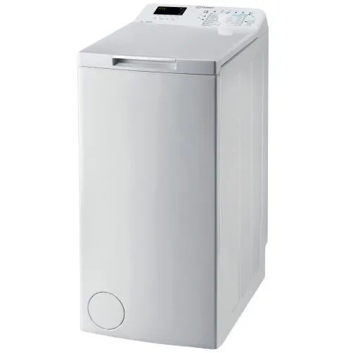 INDESIT Masina de spalat rufe cu incarcare verticala Indesit BTWS72200EU/N, 7 kg, 1200 rpm, Clasa E, Turn&Go, Display digital, Alb