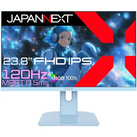 JAPANNEXT Monitor Gaming IPS LED JAPANNEXT 23.8 JN-IPS238G120F-BB, Full HD (1920 x 1080), VGA, HDMI, Boxe, 120 Hz, 0.5 ms, Albastru