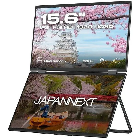 JAPANNEXT Monitor IPS LED JAPANNEXT 15.6 JN-DMD-IPS156F, Full HD (1920x1080), HDMi, Boxe, Negru