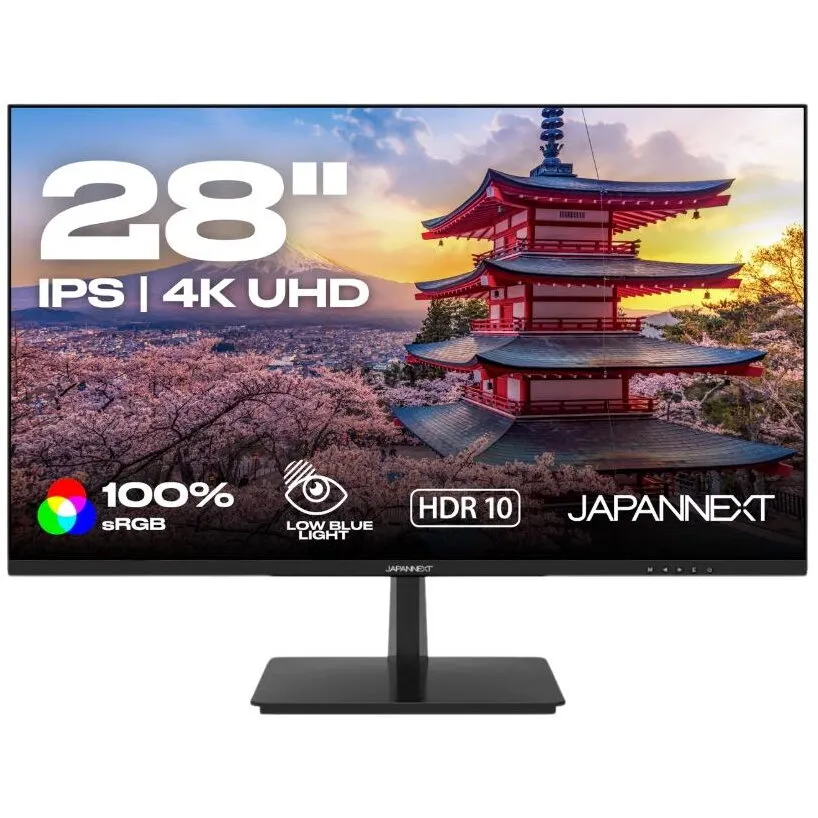 JAPANNEXT Monitor IPS LED JAPANNEXT 28 JN-IPS2802UHDR, UHD (3840x2160), HDMI, DisplayPort, Boxe, Negru