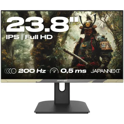 JAPANNEXT Monitor JAPANNEXT, 23.8 inch, IPS, Full HD, 200Hz, 0.5ms, 100% sRGB, G-Sync/FreeSync, Negru