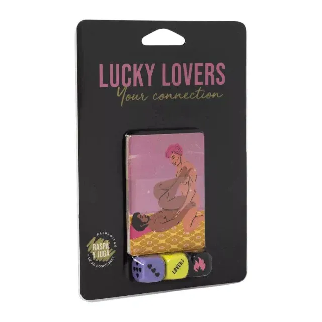 Joc erotic pentru cupluri SEXITIVE Lucky Lovers Your Connection, include 3 zaruri și 13 cartonașe răzuibile (LGBTQ)