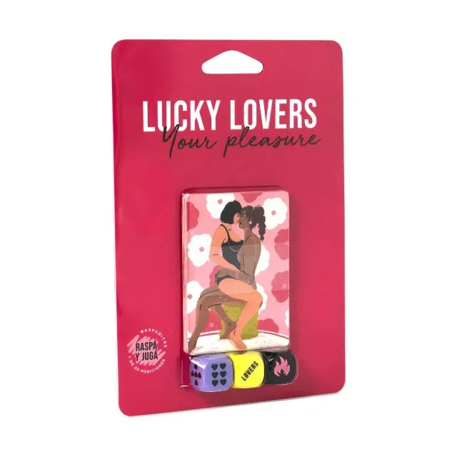 Joc erotic pentru cupluri SEXITIVE Lucky Lovers Your Pleasure, include 3 zaruri și 13 cartonașe răzuibile (LGBTQ)