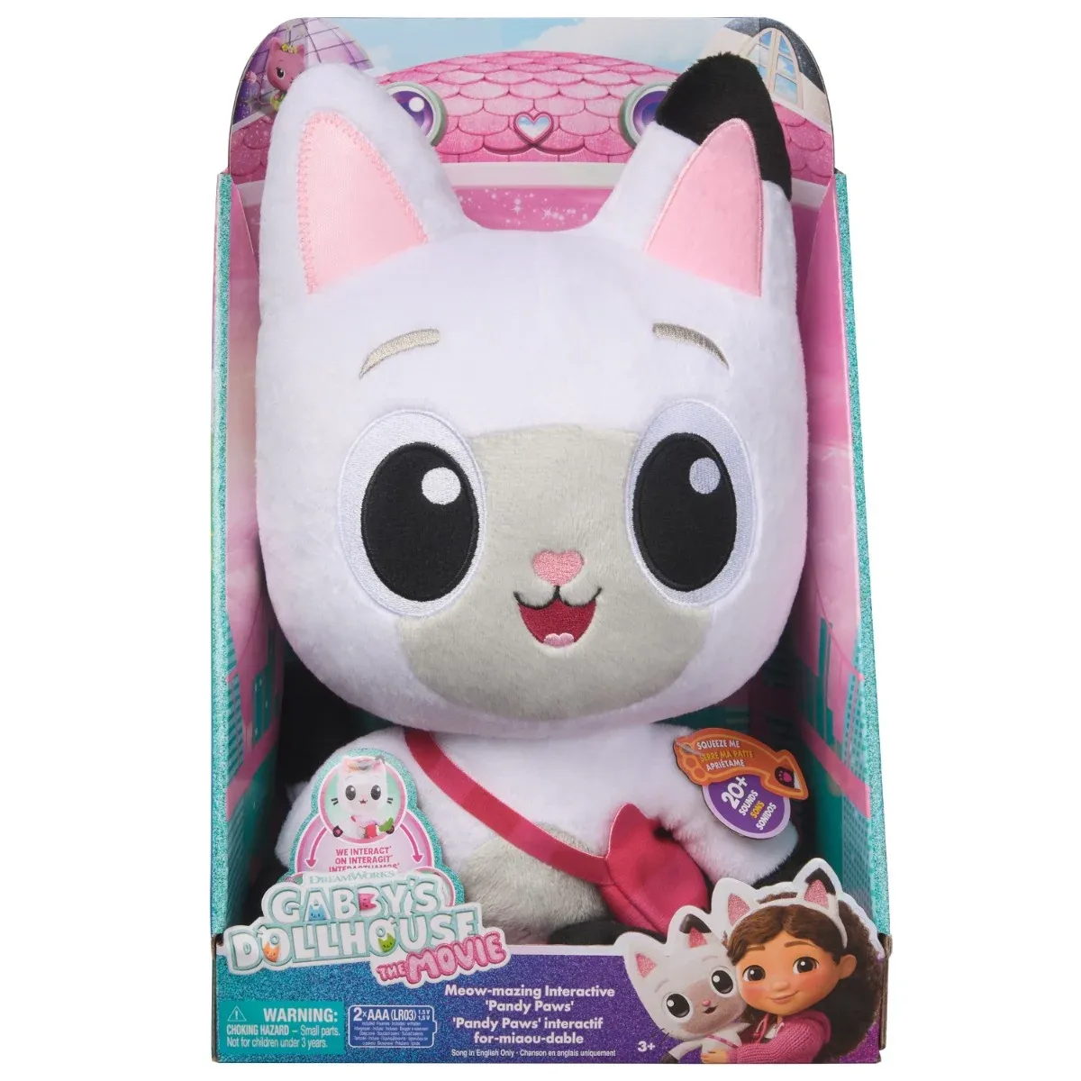 Jucarie de plus interactiva, Gabbys Dollhouse, Meow-Mazing Pandy Paws, 6073661