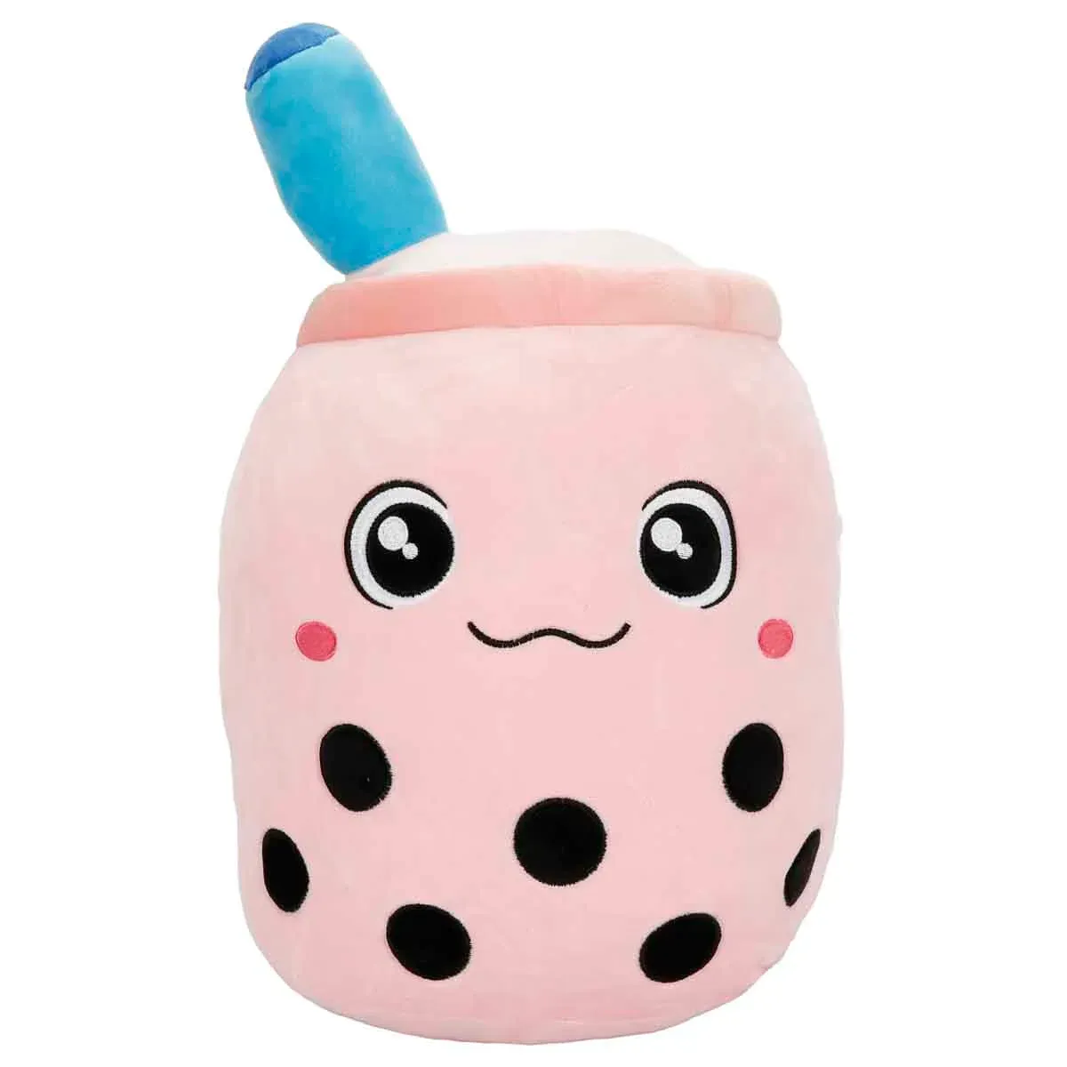Jucarie de plus, Puffy Friends, Cana cu pai, Roz, 35 cm