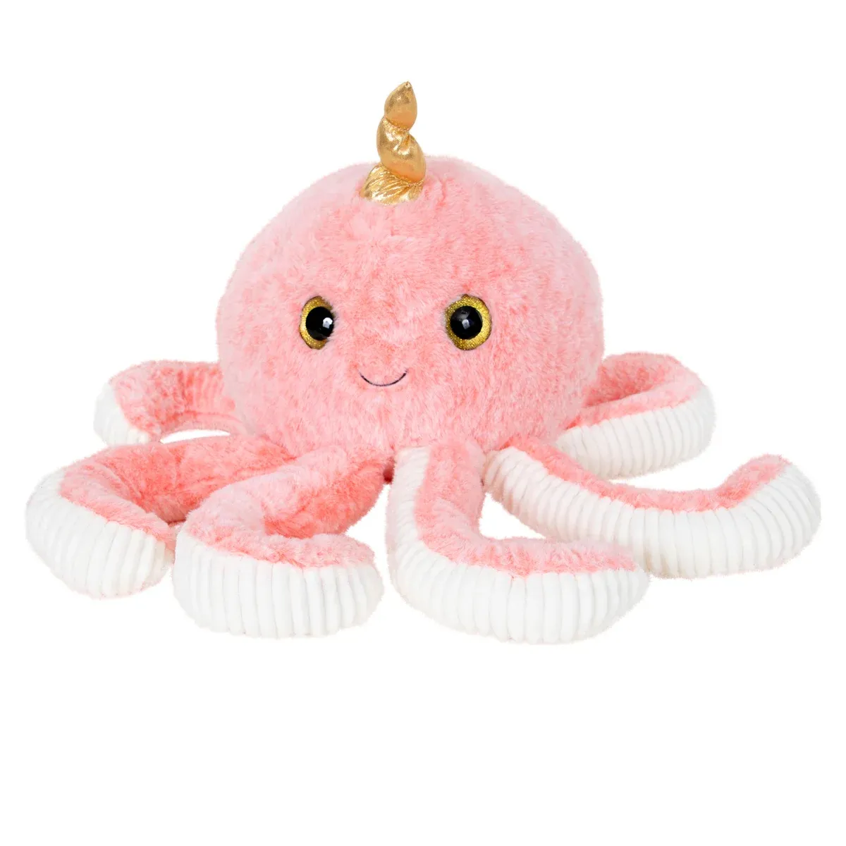 Jucarie de plus, Puffy Friends, Caracatita, Roz, 45 cm