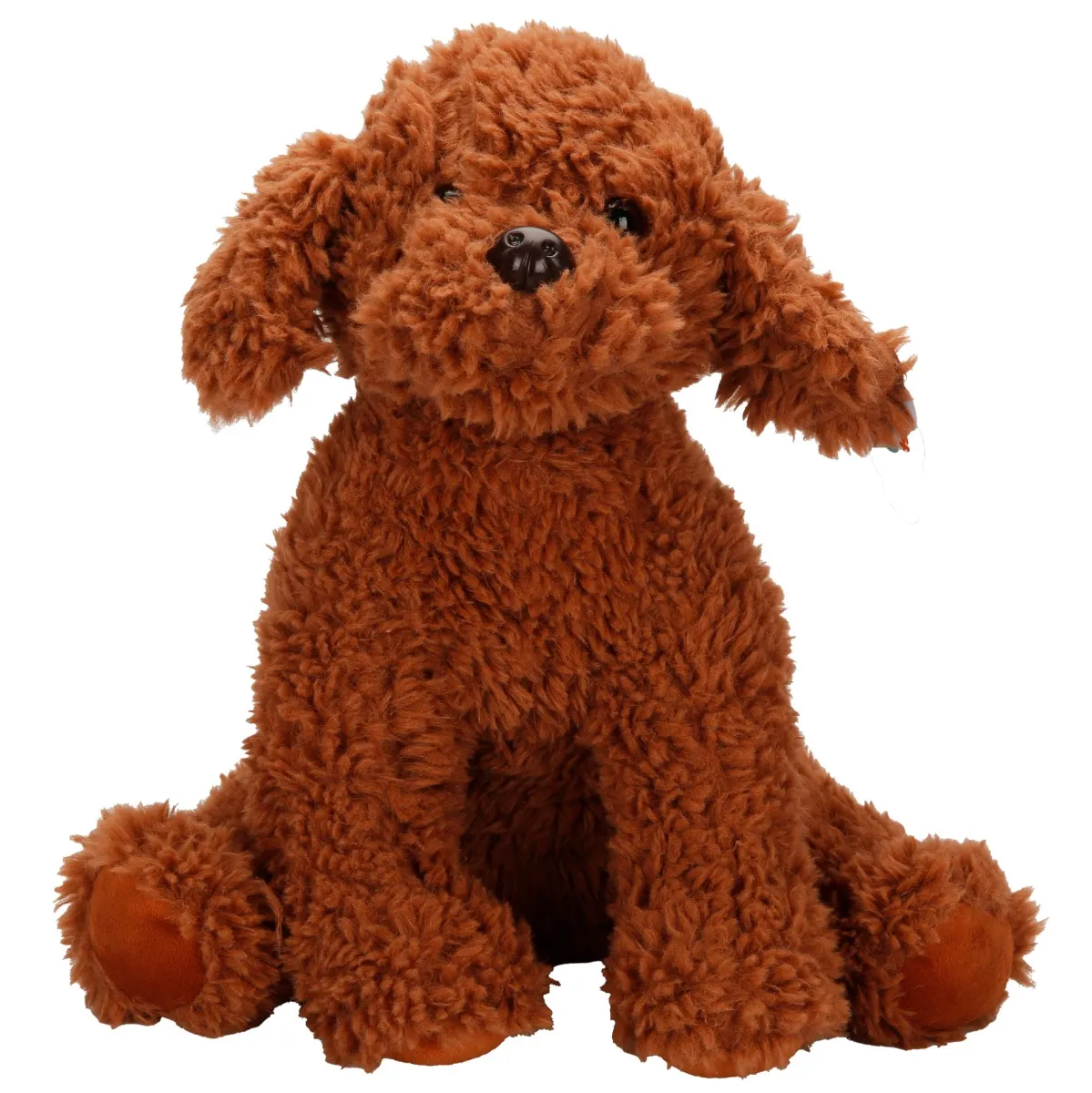 Jucarie de plus, Puffy Friends, Catelus Poodle, Maro inchis, 33cm
