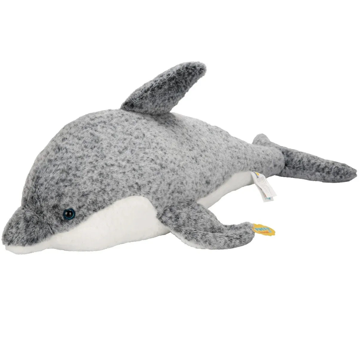 Jucarie de plus, Puffy Friends, Delfin, Gri, 100 cm