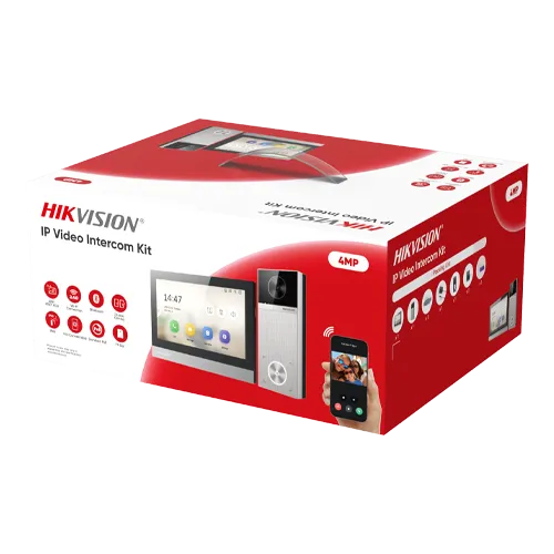 Kit videointerfon IP, 4MP, IR 3m, Wi-Fi 6, 2.4Ghz, IP65 - HIKVISION DS-KIS613-S