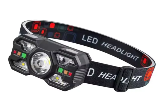 Lanterna de cap profesionala cu senzor si incarcare USB LED 10W 5 LED