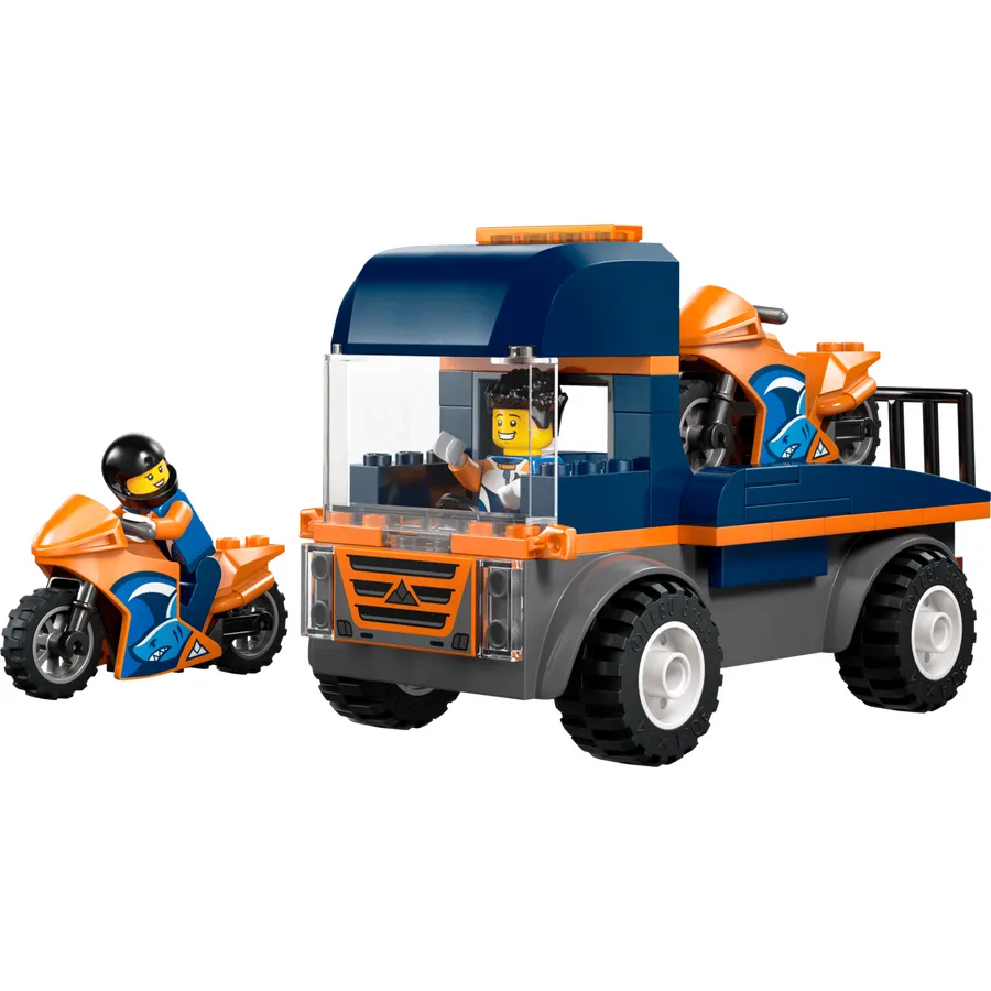 LEGO® Jucarie LEGO® City 60491 - Transportor de motociclete, 88 piese, 4+ ani