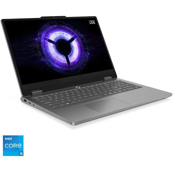 Lenovo Laptop Gaming Lenovo LOQ Essential 15IRX11, procesor Intel® Core i5-13450HX pana la 4.6GHz, 15.6 inch, Full HD, IPS, 144Hz, 16GB DDR5, 512GB SSD, NVIDIA® GeForce RTX™ 5050 8GB GDDR7, No OS, Gri