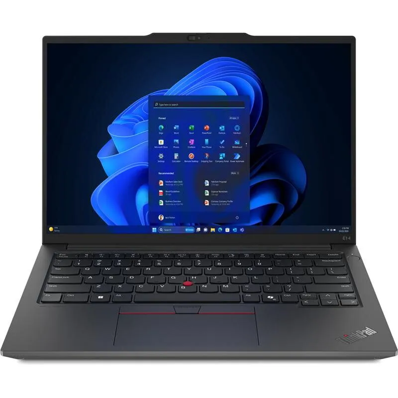Lenovo Laptop Lenovo ThinkPad E14 Gen 7, Procesor Intel Core Ultra 5 225U, 14 inch, WUXGA 1920 x 1200, 16GB DDR5, 512GB SSD, Intel® Graphics, Windows 11 Pro, Negru (INT Keyboard)