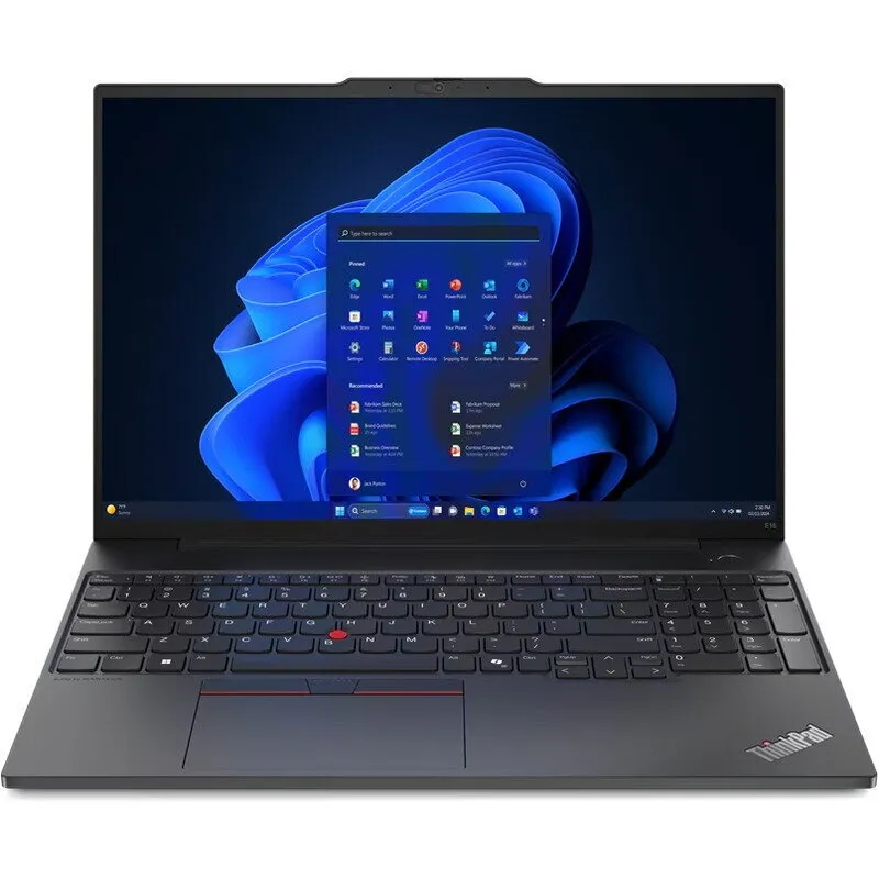 Lenovo Laptop Lenovo ThinkPad E16 Gen 2, Intel Core Ultra 7 155H, 16 inch WUXGA, 16GB RAM, 1TB SSD, Windows 11 Pro, Negru (INT Keyboard)