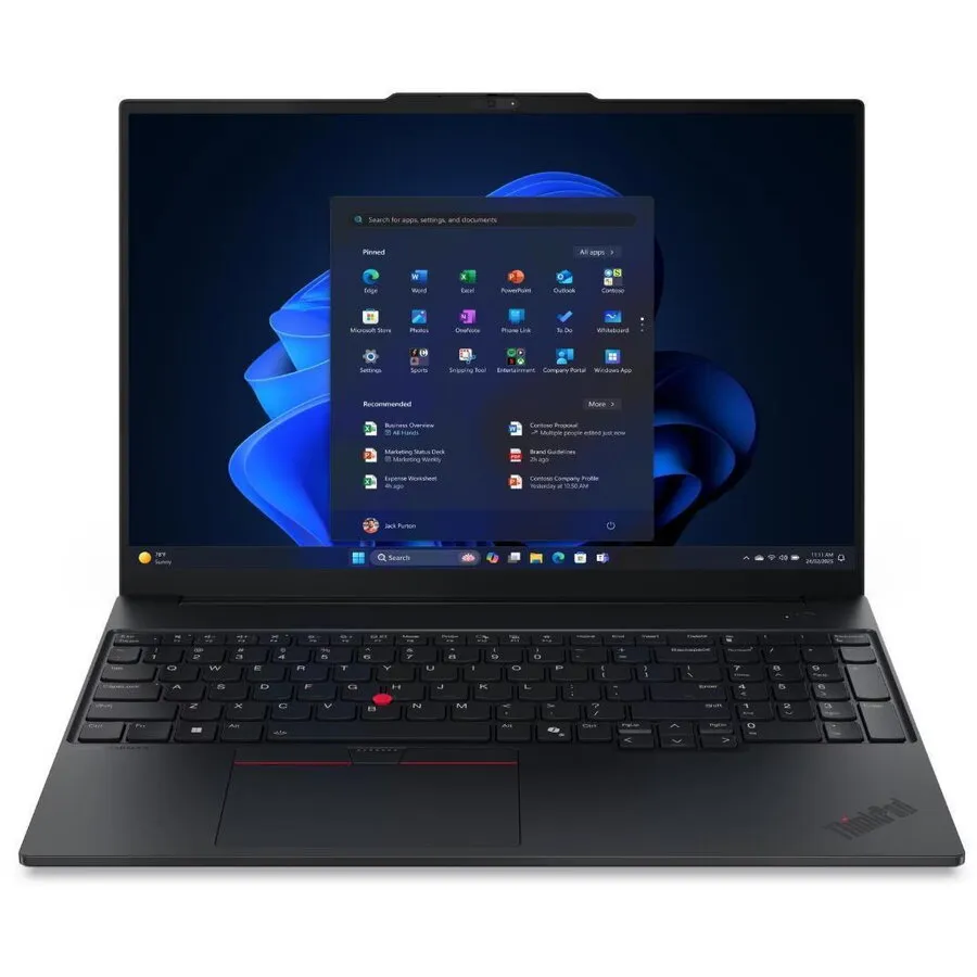 Lenovo Laptop Lenovo ThinkPad E16 Gen 3, Intel Core Ultra 7 255H, 16 inch, RAM 32GB, SSD 1TB, Intel Arc 140T, No OS, Black