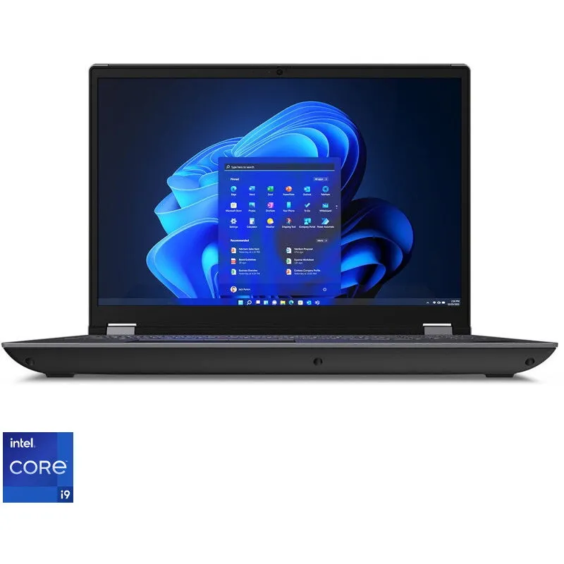 Lenovo Laptop LENOVO ThinkPad P16 G2, Intel Core i9-13980HX, 16 inch WQUXGA 3840 x 2400, 64GB RAM DDR5, 2TB SSD, Nvidia RTX 4000 Ada 12GB, Windows 11 Pro, Gri (INT Keyboard)