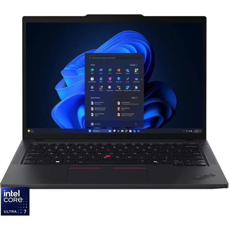 Lenovo Laptop Lenovo ThinkPad T14 Gen 6, Intel Core Ultra 7 255U, 14 inch, RAM 64 GB, SSD 1 TB, Intel® Graphics, Windows 11 Pro, Negru