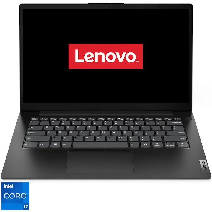 Lenovo Laptop Lenovo V14 G5 IRL, procesor Intel® Core i7-13620H pana la 4.90 GHz, 14 inch, Full HD, 16GB RAM, 512GB SSD, Intel® UHD Graphics, No OS, Negru