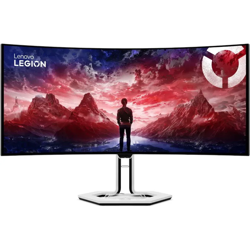 Lenovo Monitor Gaming OLED Curbat Lenovo Legion PRO 34WD-10, 34 inch, UWQHD (3440x1440), 240Hz, 0.03ms, DisplayHDR 400 True Black, HDMI 2.1, USB-C 140W, VESA, Alb