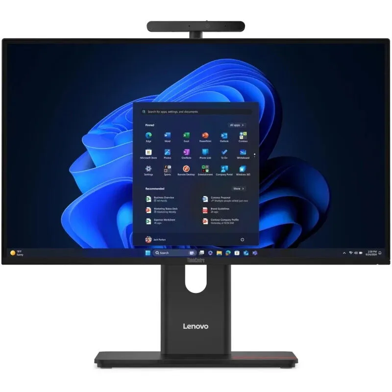 Lenovo Sistem desktop All In One PC Lenovo ThinkCentre M90a Gen 6, 23.8 inch, Full HD IPS Touch, Procesor Intel® Core™ Ultra 7 265 2.4GHz Arrow Lake, 16GB RAM, 512GB SSD,  NVIDIA® GeForce RTX 4050 6GB, Camera Web, Windows 11 Pro, Negru