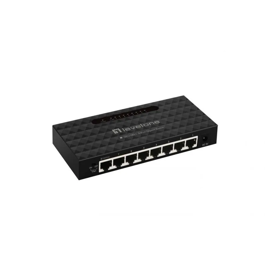 LEVELONE Switch LevelOne Gigabit GEU-0821, 8 porturi, 10/100/1000Mbps
