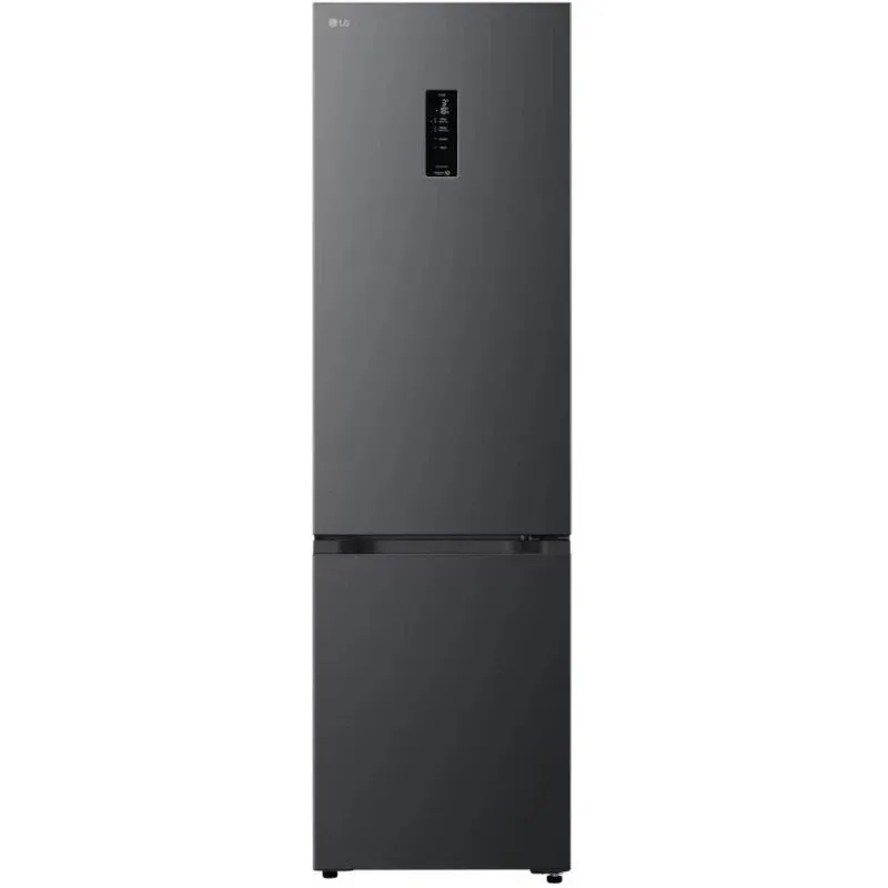 LG Combina frigorifica LG GBBSJ21DEP, 375 L, Clasa D, No Frost, Inverter, AI Fresh, LinearCooling, DoorCooling+, ThinQ, Control electronic, 203 cm, Negru