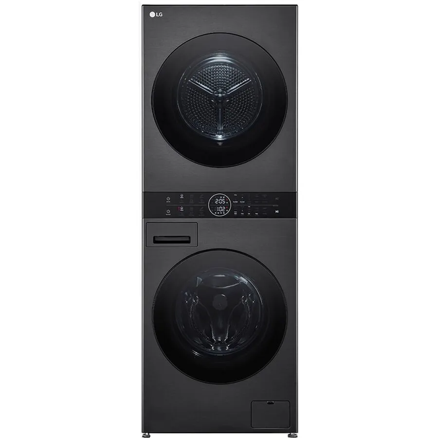 LG Masina de spalat rufe frontala cu uscator LG WashTower WT1210BBF, Steam, 12/10 kg, 1400 rpm, Clasa A/C, Wi-Fi, Negru