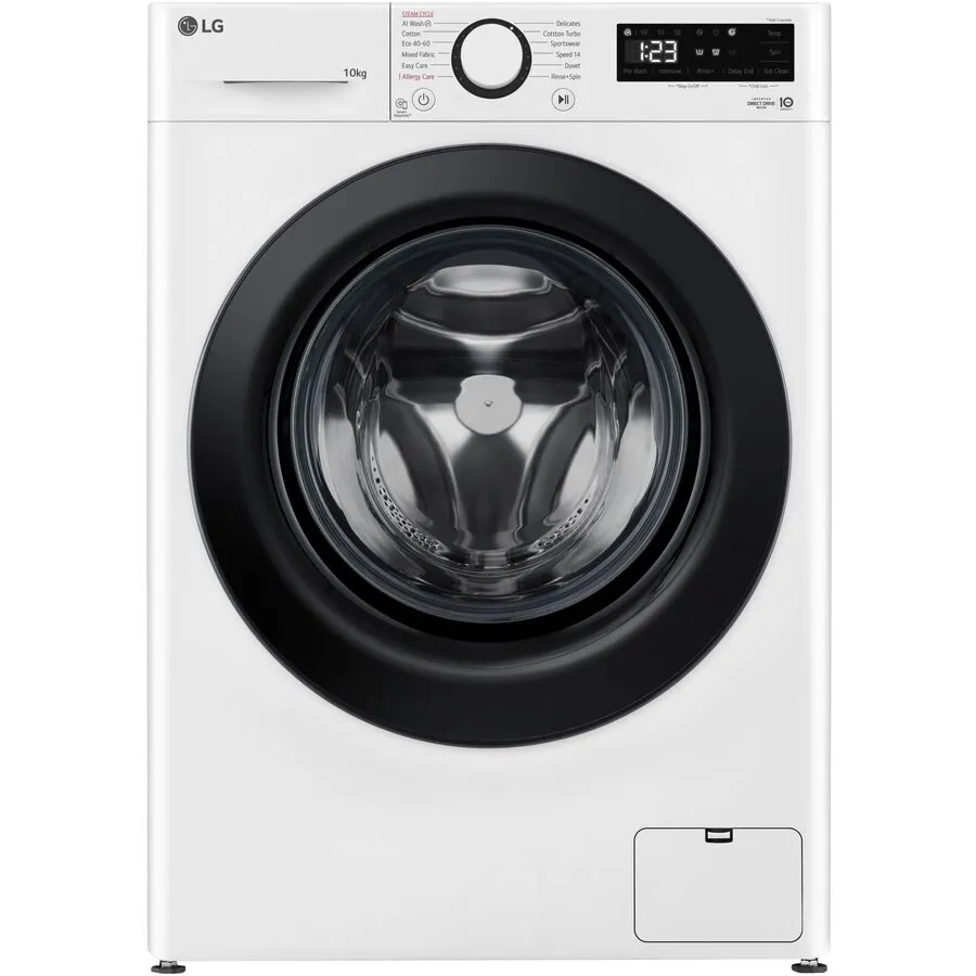 LG Masina de spalat rufe LG F4WR510SBW, 10 kg, 1400 RPM, Clasa A, Inverter Direct Drive, Steam, Smart Diagnosis, AI DD, AI Wash, Alb