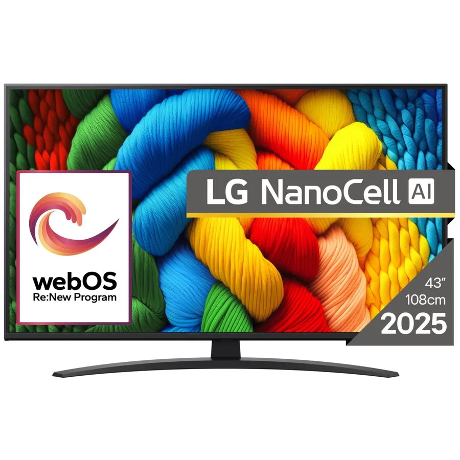 LG Televizor LED Smart TV, LG NanoCell AI 43NANO81A3A, 43 inch, 4K Ultra HD, Wi-Fi, CI+, 60 Hz, Negru
