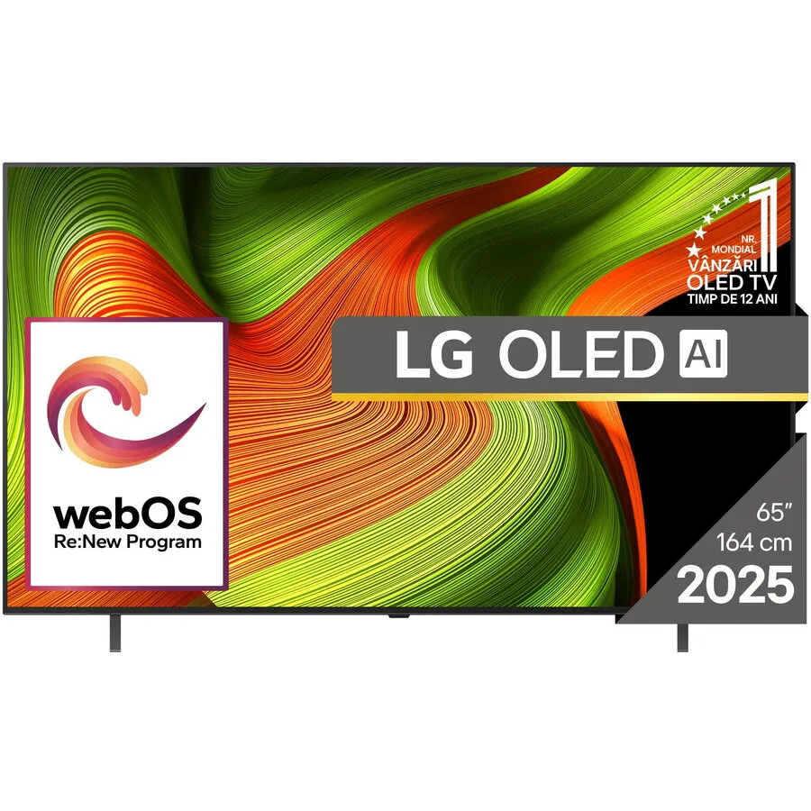 LG Televizor LG OLED 65B53LA, 164 cm, Smart, 4K Ultra HD, 100 Hz, Clasa F (Model 2025), Gri Inchis