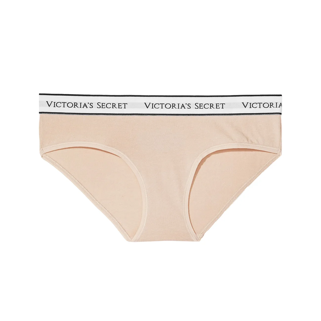 Logo cotton hiphugger panty - champagne M