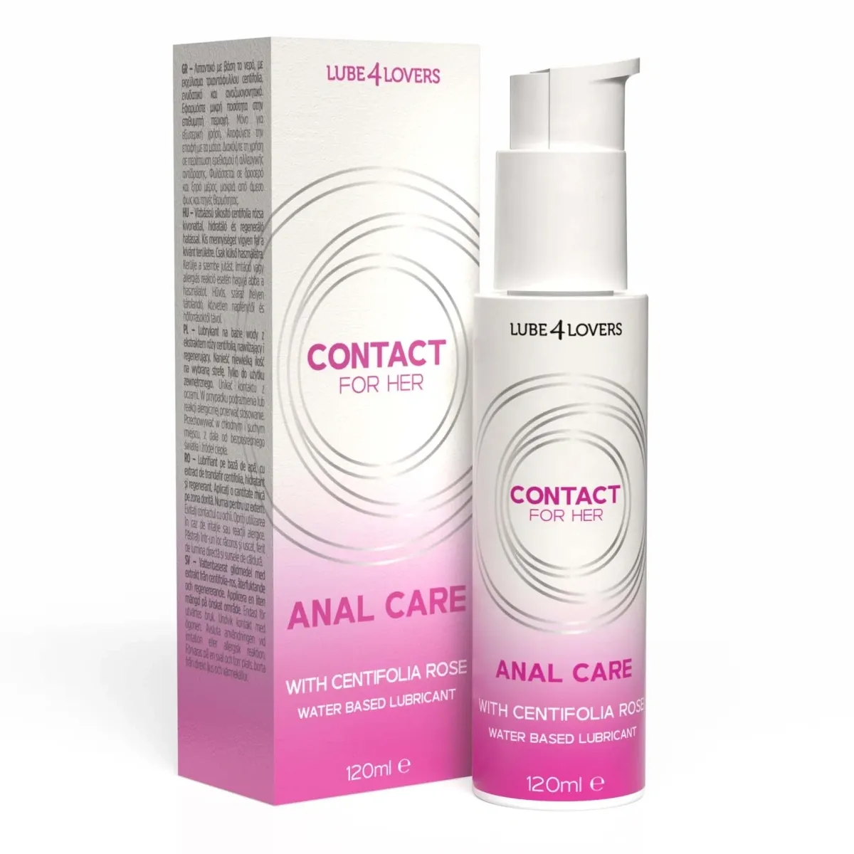 Lubrifiant Anal Care, Extract de Rosa Centifolia pe Baza de Apa, 120 ml