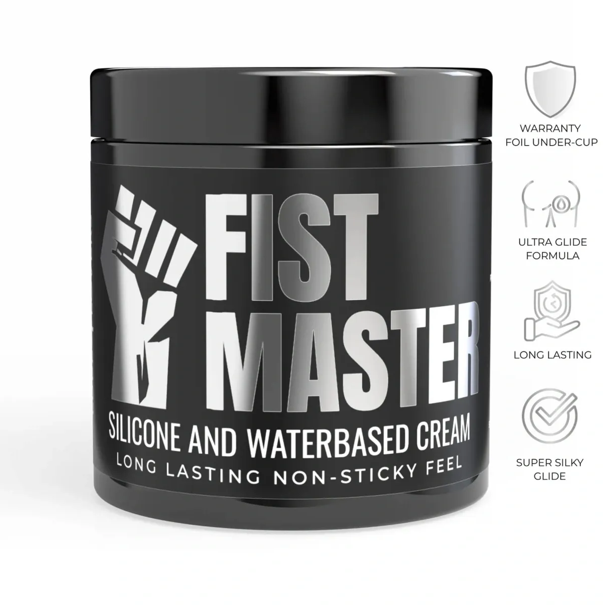 Lubrifiant Anal Fist Master Hibrid pe Baza de Silicon si Apa, 500 ml