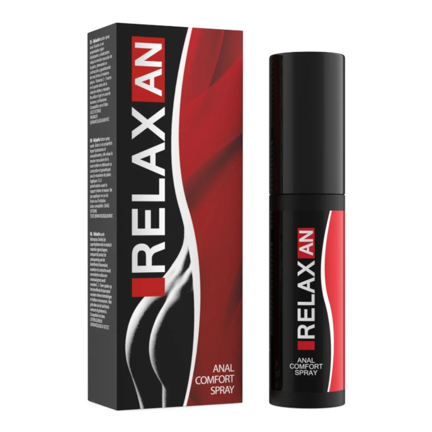 Lubrifiant anal pe bază de apă RELAXAN, spray cu efect de relaxare anală, testat dermatologic, 20 ml