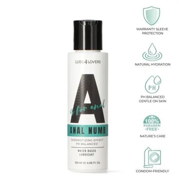 Lubrifiant Anal pe Baza de Apa, A is for Anal, Anal Numb, 120 ml