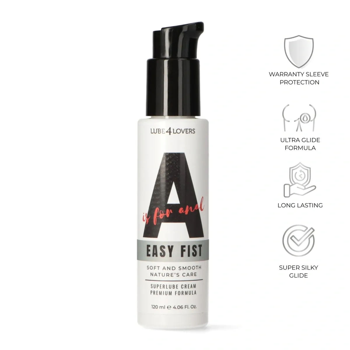 Lubrifiant Anal pe Baza de Silicon, A is for Anal, Easy Fist, 120 ml