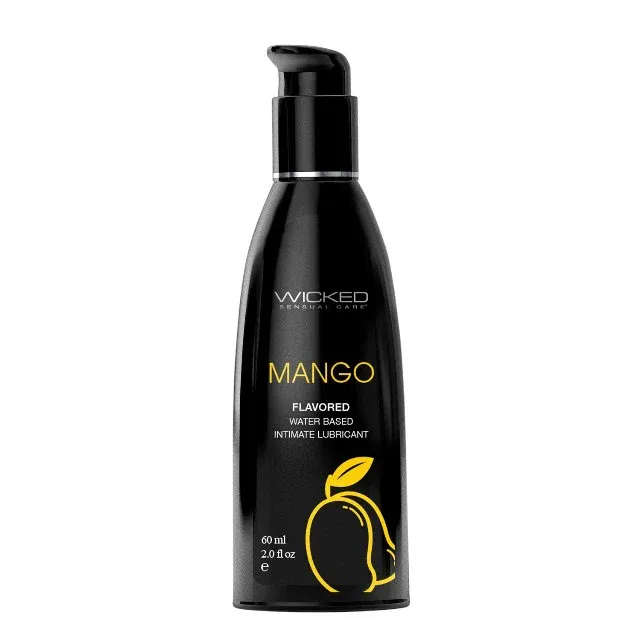 Lubrifiant cu aromă WICKED Mango, formulă inovatoare pe bază de apă, efect de durată, aromă de mango, 60 ml
