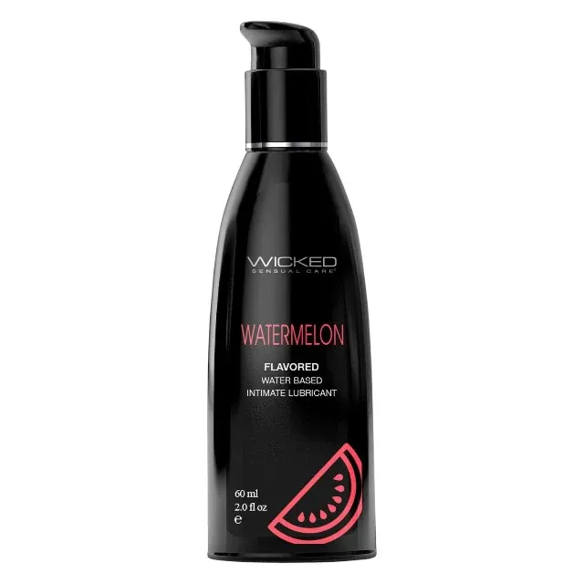 Lubrifiant cu aromă WICKED Watermelon, formulă inovatoare pe bază de apă, efect de durată, aromă de pepene roșu, 60 ml