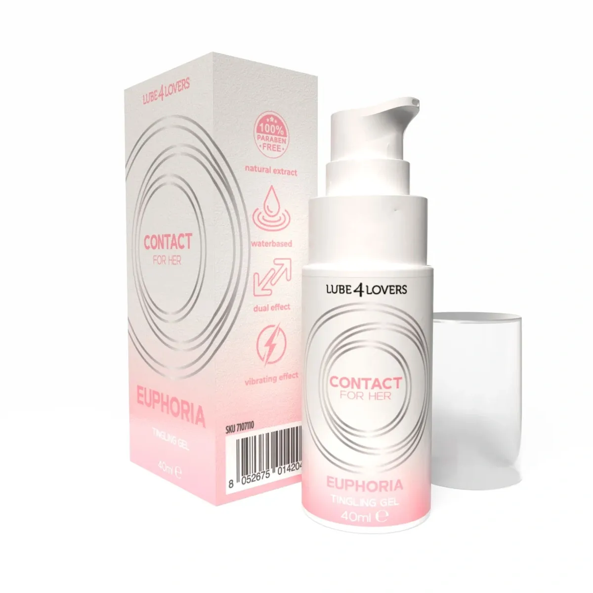 Lubrifiant Euphoria cu Efect Vibrator pe Baza de Apa, 40 ml