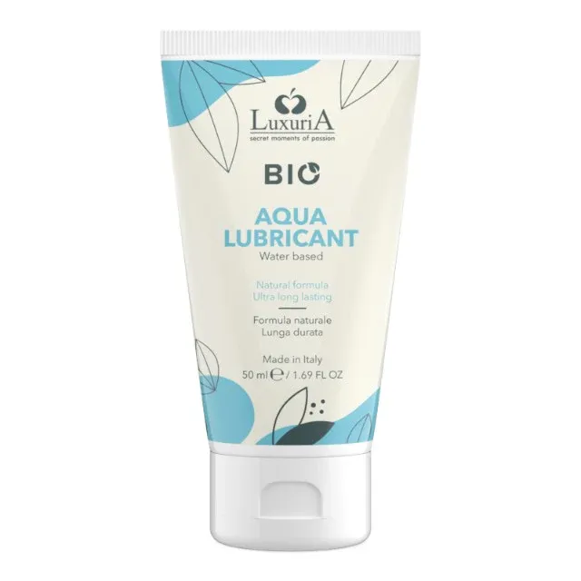 Lubrifiant LUXURIA Bio Aqua Lubricant, formulă naturală pe bază de apă, cu efect de lungă durată, 50 ml (albastru)
