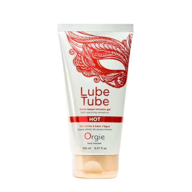 Lubrifiant ORGIE Lube Tube - Hot, pe bază de apă, cu efect ușor de încălzire, fără parfum, 150 ml